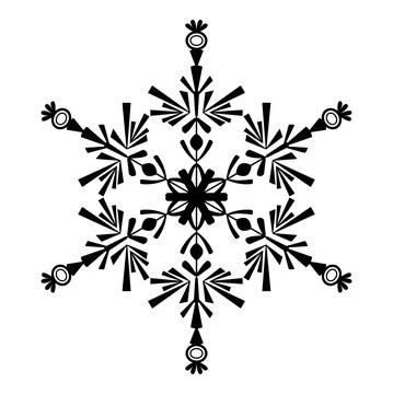Snowflake icon. Isolated on white background. Vector Stock Illustration