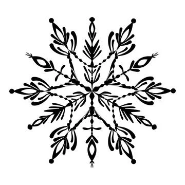 Snowflake icon. Isolated on white background. Vector Stock Illustration