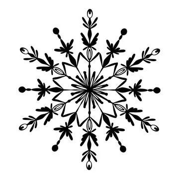 Snowflake icon. Isolated on white background. Vector Stock Illustration
