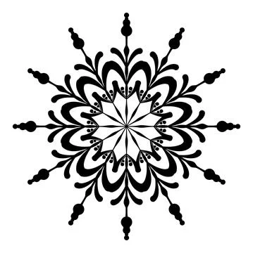 Snowflake icon. Isolated on white background. Vector Stock Illustration