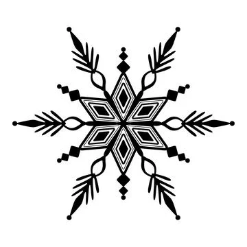 Snowflake icon. Isolated on white background. Vector Stock Illustration