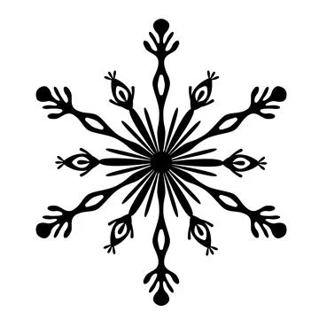 Snowflake icon. Isolated on white background. Vector Stock Illustration
