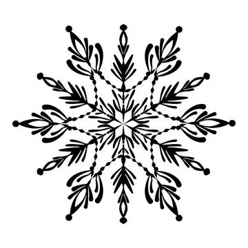 Snowflake icon. Isolated on white background. Vector Stock Illustration
