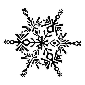 Snowflake icon. Isolated on white background. Vector Stock Illustration