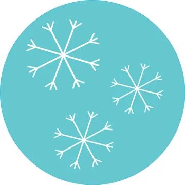 Snowflake icon label Stock Illustration