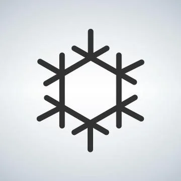 Snowflake icon minimalistic Stock Illustration