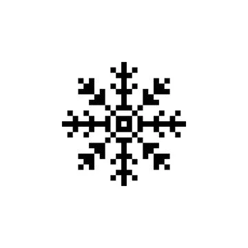 Snowflake Icon Pixel Stock Illustration
