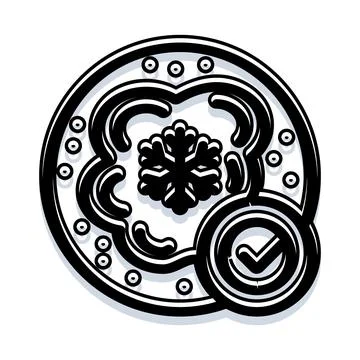 Snowflake icon representing cold temperature checking 스톡 일러스트