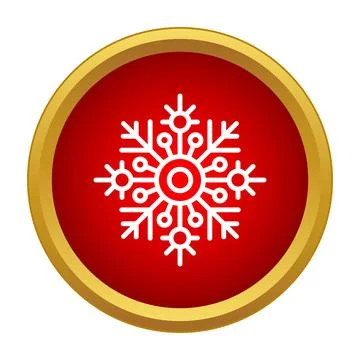 Snowflake icon representing winter and cold season Stock Illustration