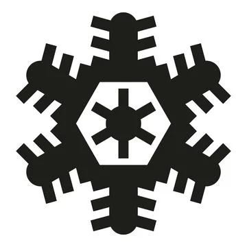 Snowflake icon representing winter cold and snow Stockillustratie