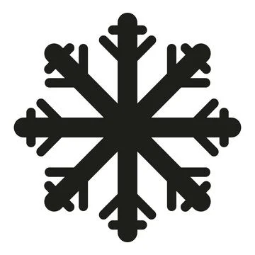 Snowflake icon representing winter, cold, and frost Stock Illustration