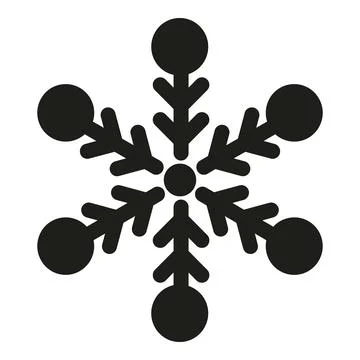 Snowflake icon representing winter cold weather symbol Stock Illustration