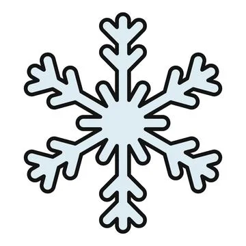 Snowflake icon representing winter, frost, and cold weather Stock Illustration