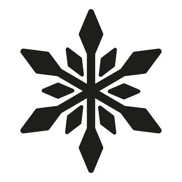 Snowflake icon representing winter frost and ice Stock Illustration