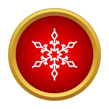 Snowflake icon representing winter holidays and cold weather Stock Illustration