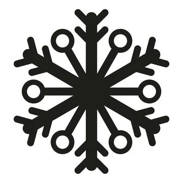 Snowflake icon representing winter weather and freeze concept Stock Illustration