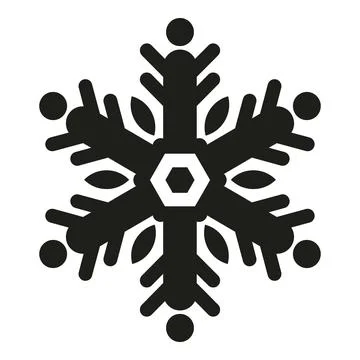 Snowflake icon representing winter weather and cold temperature Stockillustratie