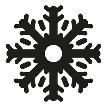 Snowflake icon representing winter weather and cold temperature Stock Illustration