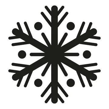 Snowflake icon representing winter weather and frost concept Stock Illustration