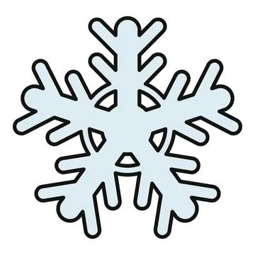 Snowflake icon representing winter weather and cold season Stock Illustration