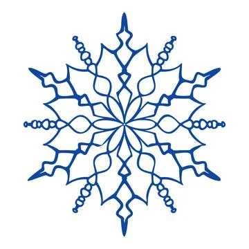 Snowflake icon, simple style Stock Illustration