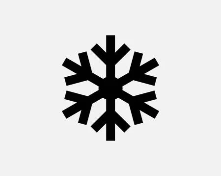 Snowflake Icon Snow Ice Flake Crystal Winter Cold Christmas Icon Sign Vector Stock Illustration