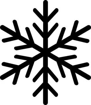 Snowflake icon, snow icon vector, snow sign Illustrazione stock