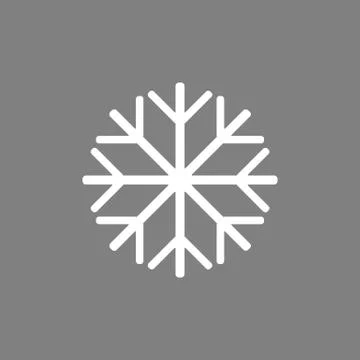 Snowflake icon, snow sign. Vector illustration, flat design. Stock Illustration