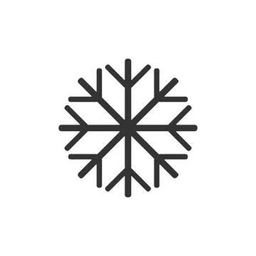 Snowflake icon, snow sign. Vector illustration, flat design. Stock Illustration