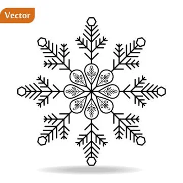Snowflake icon, Snowflake icon vector, in trendy flat style isolated on white Illustrazione stock