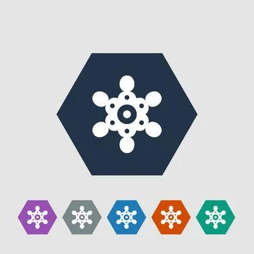 Snowflake icon Snowflake vector flat icon islolated on grey background Cop... Stock Photos
