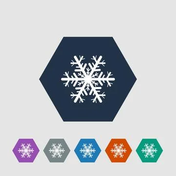 Snowflake icon Snowflake vector flat icon islolated on grey background Cop... Stock Photos