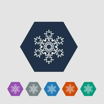 Snowflake icon Snowflake vector flat icon islolated on grey background Cop... Stock Photos