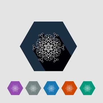 Snowflake icon Snowflake vector flat icon islolated on grey background Cop... Stock Photos