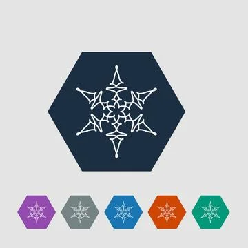 Snowflake icon Snowflake vector flat icon islolated on grey background Cop... Stock Photos