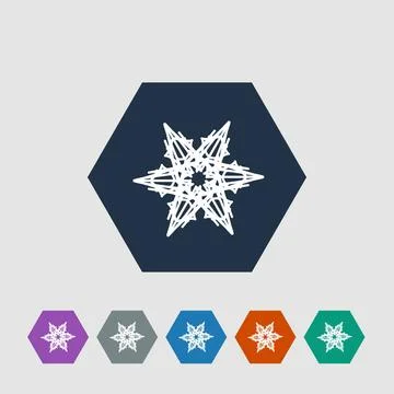 Snowflake icon Snowflake vector flat icon islolated on grey background Cop... Foto stock