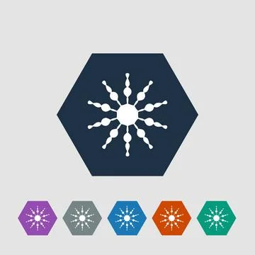 Snowflake icon Snowflake vector flat icon islolated on grey background Cop... Stock Photos
