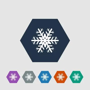 Snowflake icon Snowflake vector flat icon islolated on grey background Cop... Stock Photos