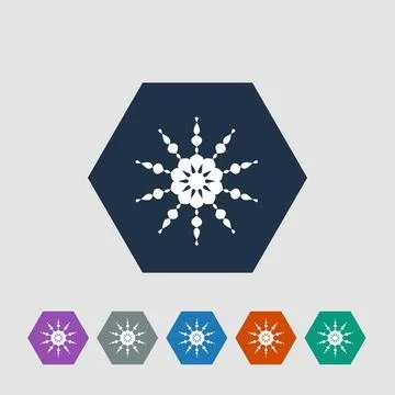 Snowflake icon Snowflake vector flat icon islolated on grey background Cop... Stock Photos