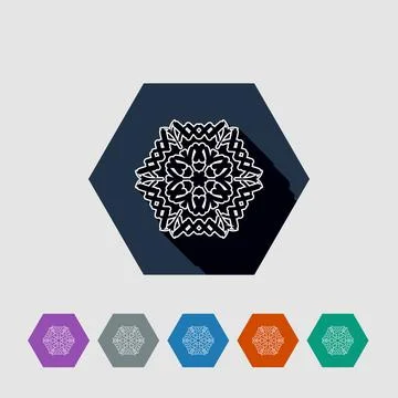 Snowflake icon Snowflake vector flat icon islolated on grey background Cop... Stock Photos