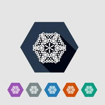 Snowflake icon Snowflake vector flat icon islolated on grey background Cop... Foto stock