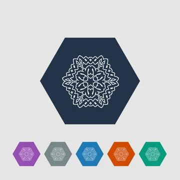 Snowflake icon Snowflake vector flat icon islolated on grey background Cop... Stock Photos