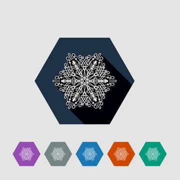 Snowflake icon Snowflake vector flat icon islolated on grey background Cop... Stock Photos