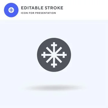Snowflake icon vector, filled flat sign, solid pictogram isolated on white, logo Illustrazione stock