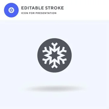 Snowflake icon vector, filled flat sign, solid pictogram isolated on white, logo イラスト素材