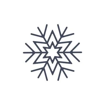 Snowflake Icon Vector flat design style Stock Illustration