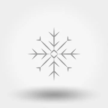 Snowflake. Icon. Vector. Flat. Stock Illustration
