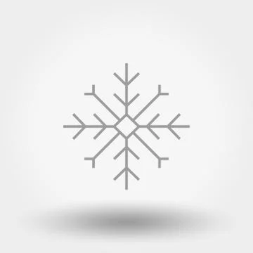 Snowflake. Icon. Vector. Flat. Stock Illustration