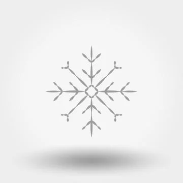 Snowflake. Icon. Vector. Flat. Stock Illustration