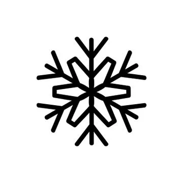 Snowflake icon vector. Isolated contour symbol illustration Stock Illustration